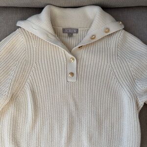 J Crew Cropped Sweater with Gold Buttons XXS Excellent Condition